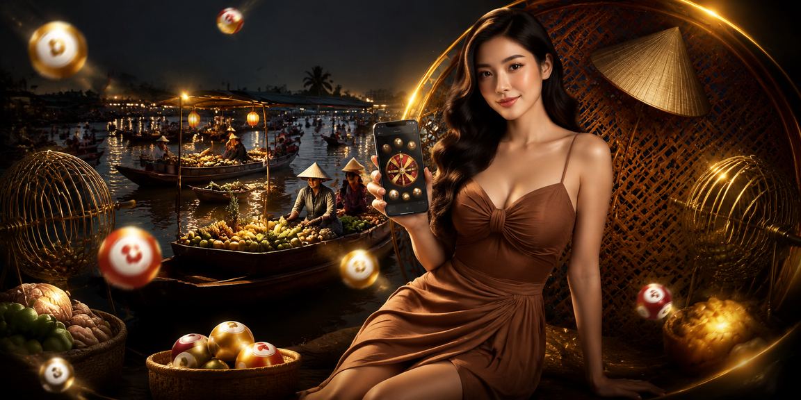 Không khí lễ hội và xổ số tại Cần Thơ với nón lá truyền thống Việt Nam