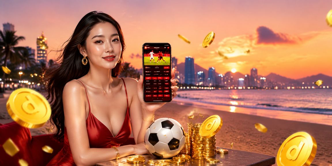 Người dùng trải nghiệm cá cược thể thao trên bãi biển Đà Nẵng với thiết bị di động
